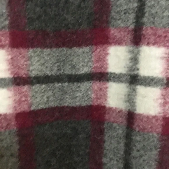 Max Studio Women’s Wool Blend Gray Plaid Open Front Jacket Coat Size L - Picture 3 of 6